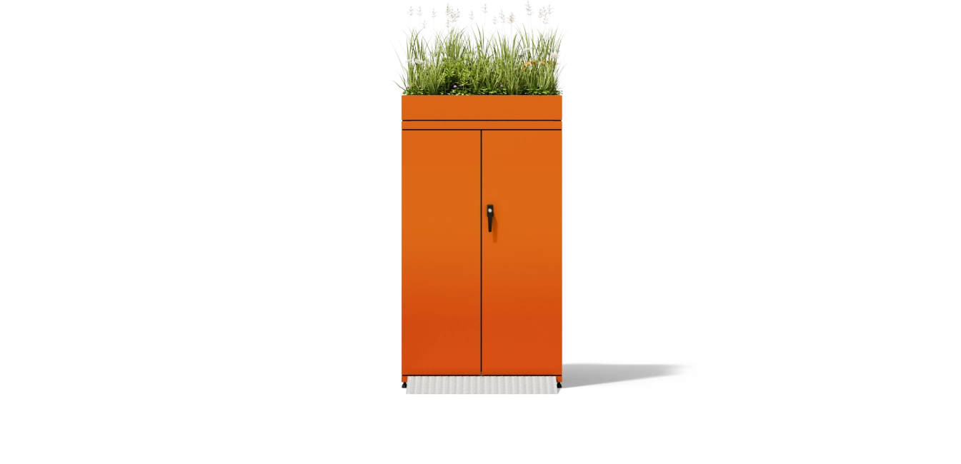 VELODEPO Rollatorbox Frontalansicht